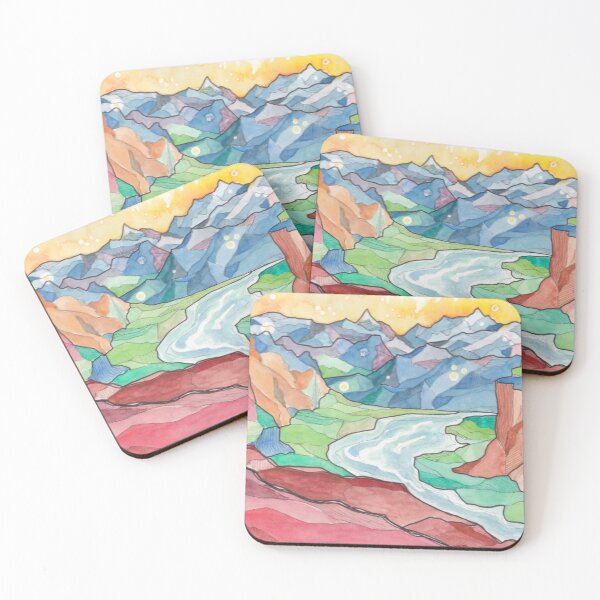 Item preview, Colorful Canyon Watercolor designed and sold by ManoonFrance.