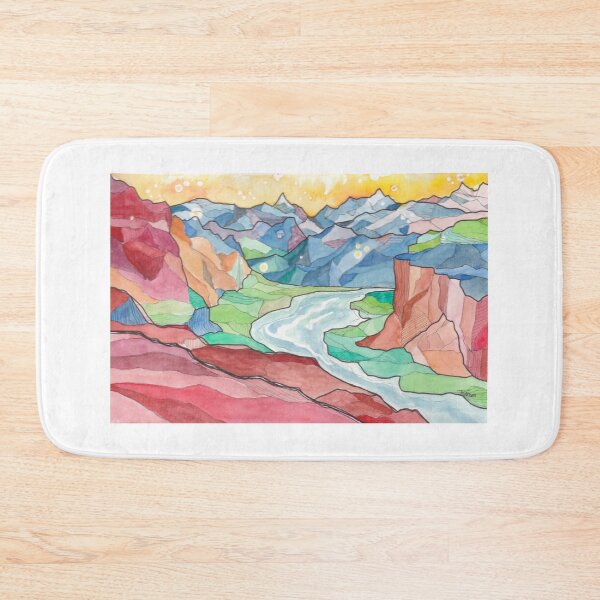 Item preview, Colorful Canyon Watercolor designed and sold by ManoonFrance.
