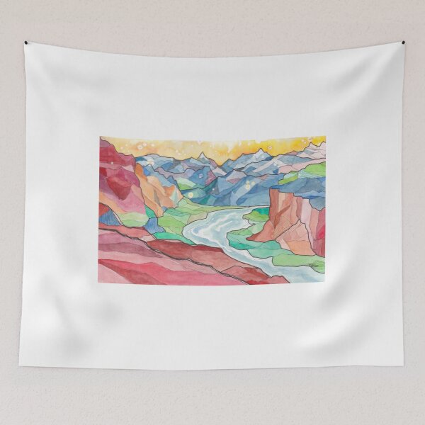 Item preview, Colorful Canyon Watercolor designed and sold by ManoonFrance.