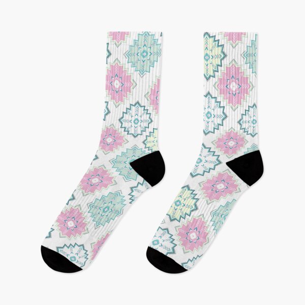 Item preview, Pastel Boho Geometric Pattern - Mint and Pink Color Palette designed and sold by Sketchbook Designs.