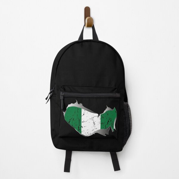 Item preview, Nigeria, flag, torn, torn open designed and sold by Spoox.