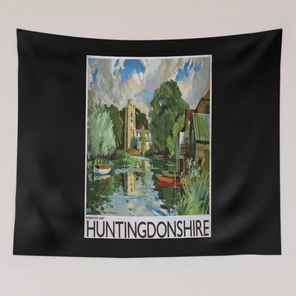 Item preview, Railway Poster Huntingdonshire designed and sold by stickart-marek.