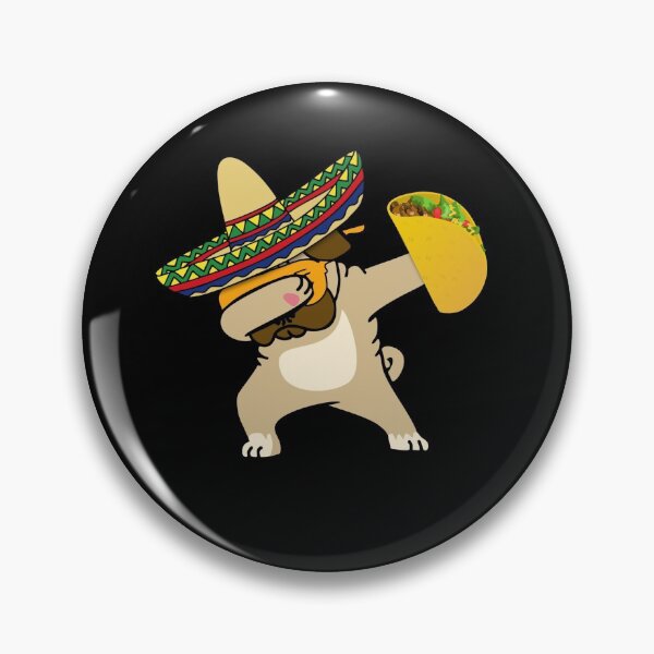 Artikelvorschau, Cinco De Mayo Tupfen Mops Hund Taco Mexikaner Sombrero entworfen und verkauft von Smile-more.