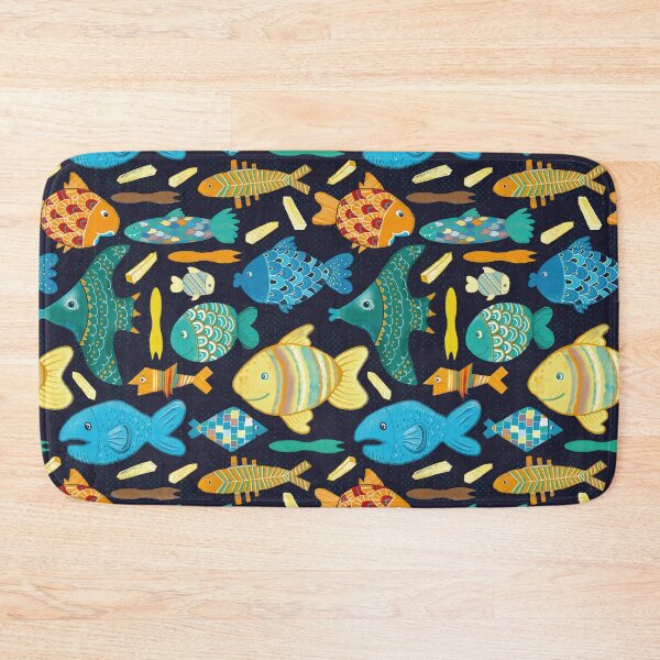 Item preview, Fish'n Chips in the lake - seamless pattern designed and sold by colorofmagic.