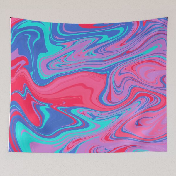 Aperçu de l'œuvre Motif imprimé tie dye arc-en-ciel créée et vendue par Aryeh Studio.