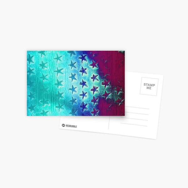 stars blue green purple Postcard