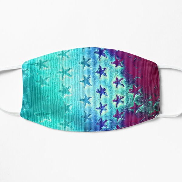 stars blue green purple Flat Mask