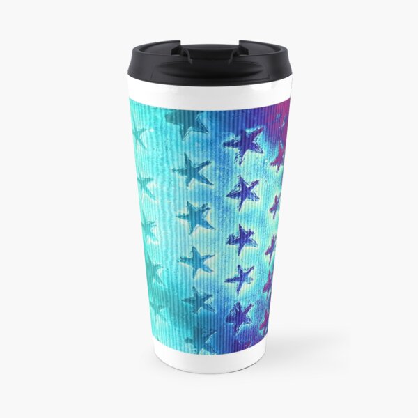 stars blue green purple Travel Mug