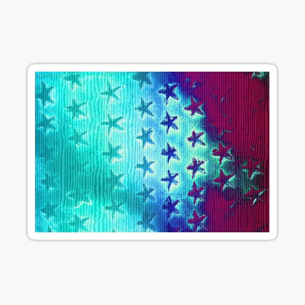 stars blue green purple Sticker