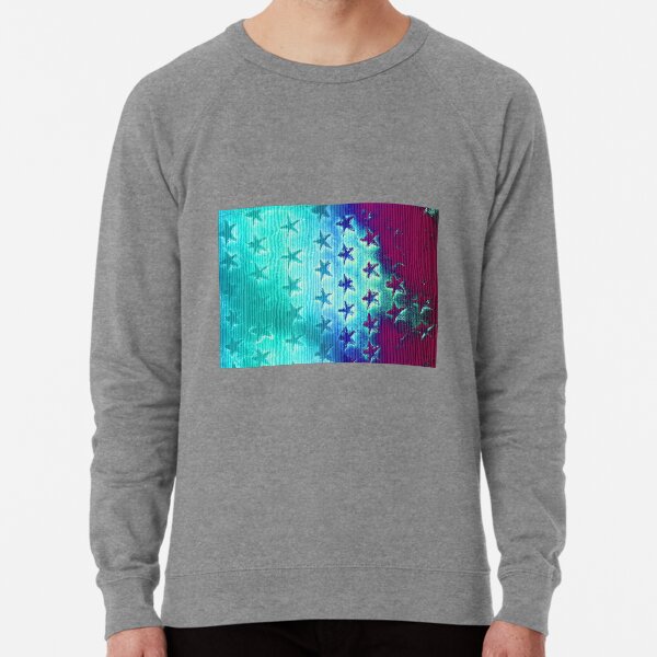 stars blue green purple Lightweight Sweatshirt