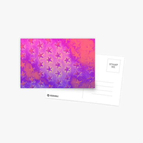 stars pink purple Postcard
