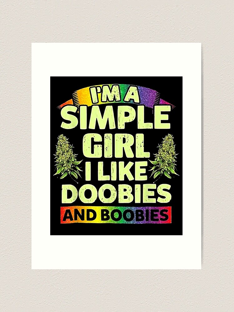 Funny Marijuana Doobies and Boobies Decal SVG