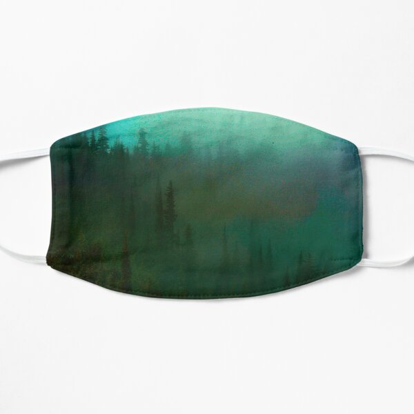 deep fog woods Flat Mask