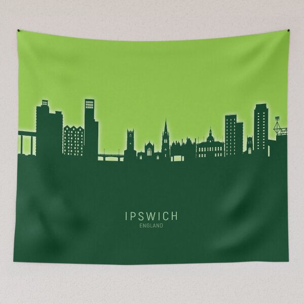Item preview, Ipswich England Skyline designed and sold by ArtPrints.