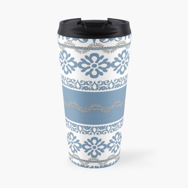 Blaue Ornamente Thermobecher