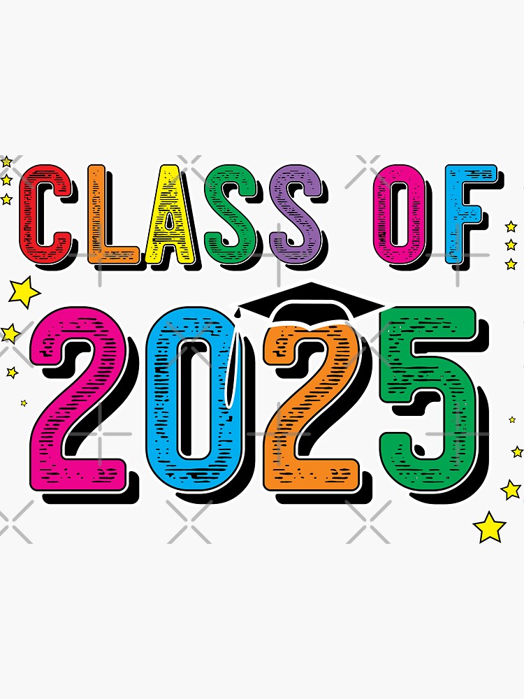 "Class Of 2025 Graduation Senior Finishing School" Sticker by ZNOVANNA