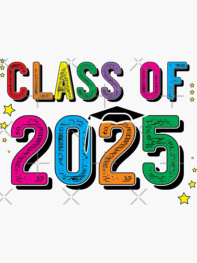  Class Of 2025 Graduation Senior Finishing School Sticker By ZNOVANNA 