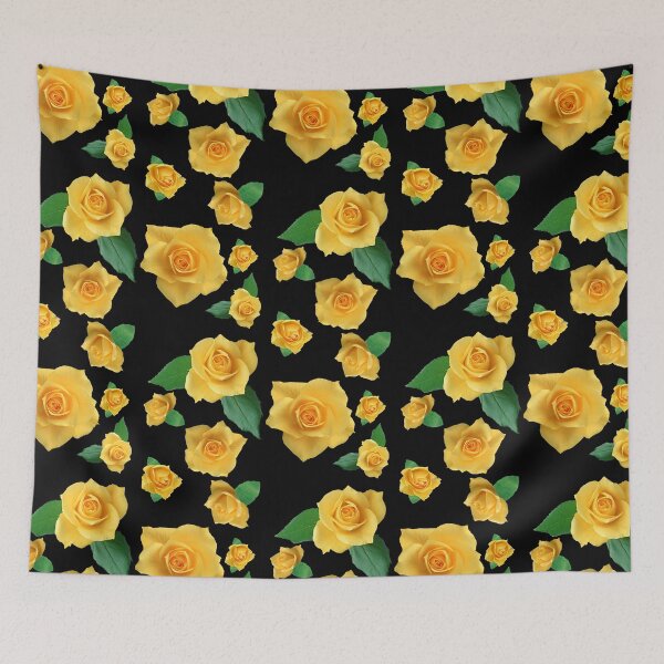 Item preview, Seamless patterned back ground of yellow roses designed and sold by With My Hands By K.