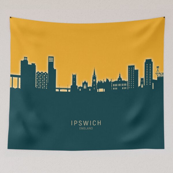 Item preview, Ipswich England Skyline designed and sold by ArtPrints.
