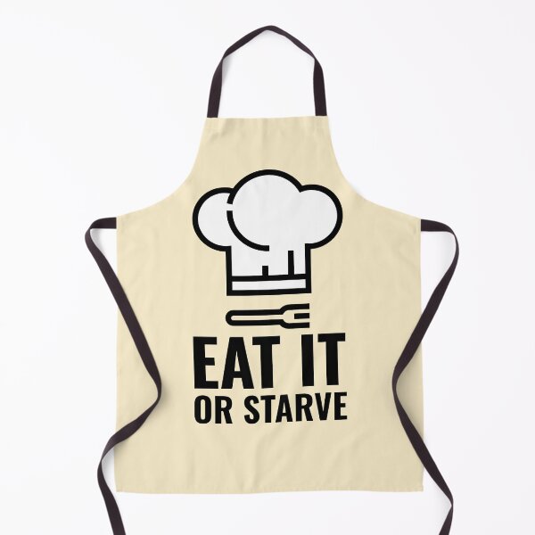 Artikelvorschau, Home Chef Meme Eat it oder Starve Utensils und Chef Hat Black entworfen und verkauft von javes93.