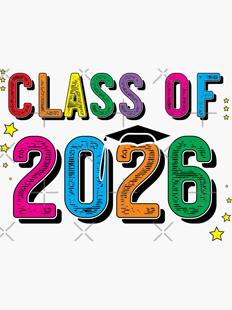 Class Of 2026 Grow With Me Graduation Senior Sticker For Sale By Znovanna Redbubble 3676