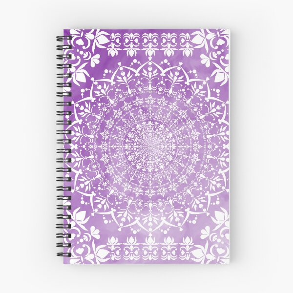 Item preview, Mandala purple marbled white designed and sold by ChrissiCreation.