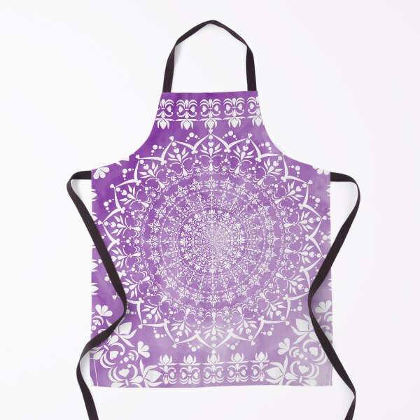 Item preview, Mandala purple marbled white designed and sold by ChrissiCreation.