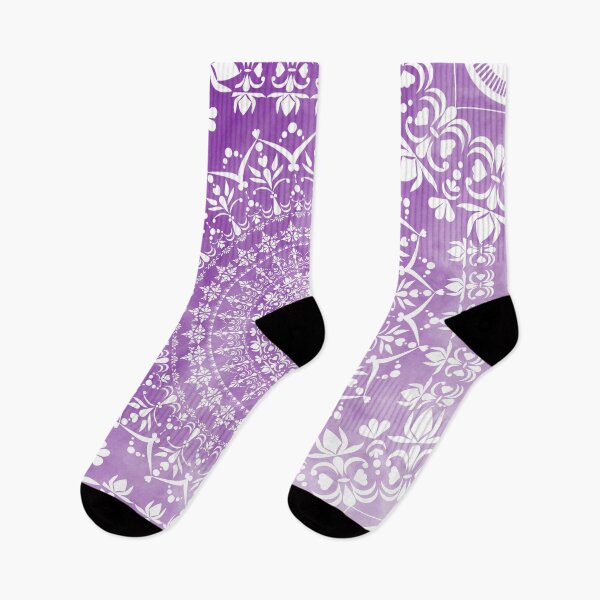 Item preview, Mandala purple marbled white designed and sold by ChrissiCreation.