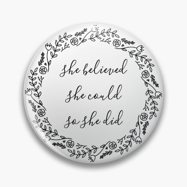 Item preview, She Believed She Could So She Did Handlettered Quote designed and sold by CarlosAlberto.