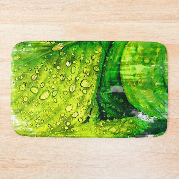 Item preview, Water Droplets Green Leaves - For plant lovers designed and sold by ColortrixArt.