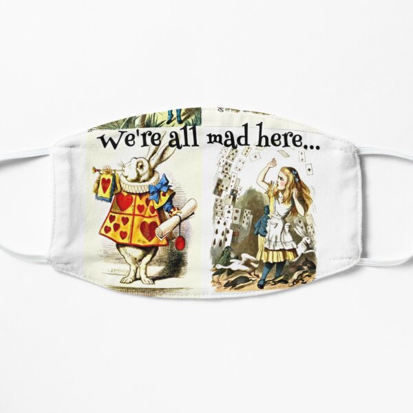 Alice In Wonderland Gift 'We're all mad here' Original Illustrations Mask
