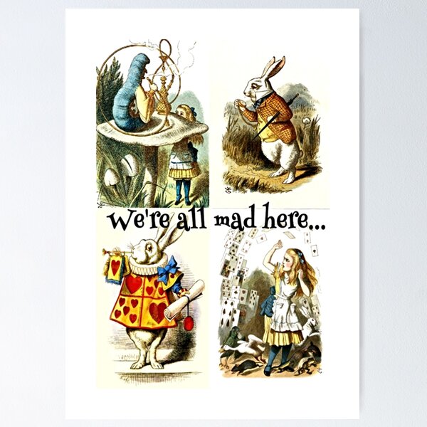 Alice in Wonderland Art Prints Animated Movie Poster Nursery