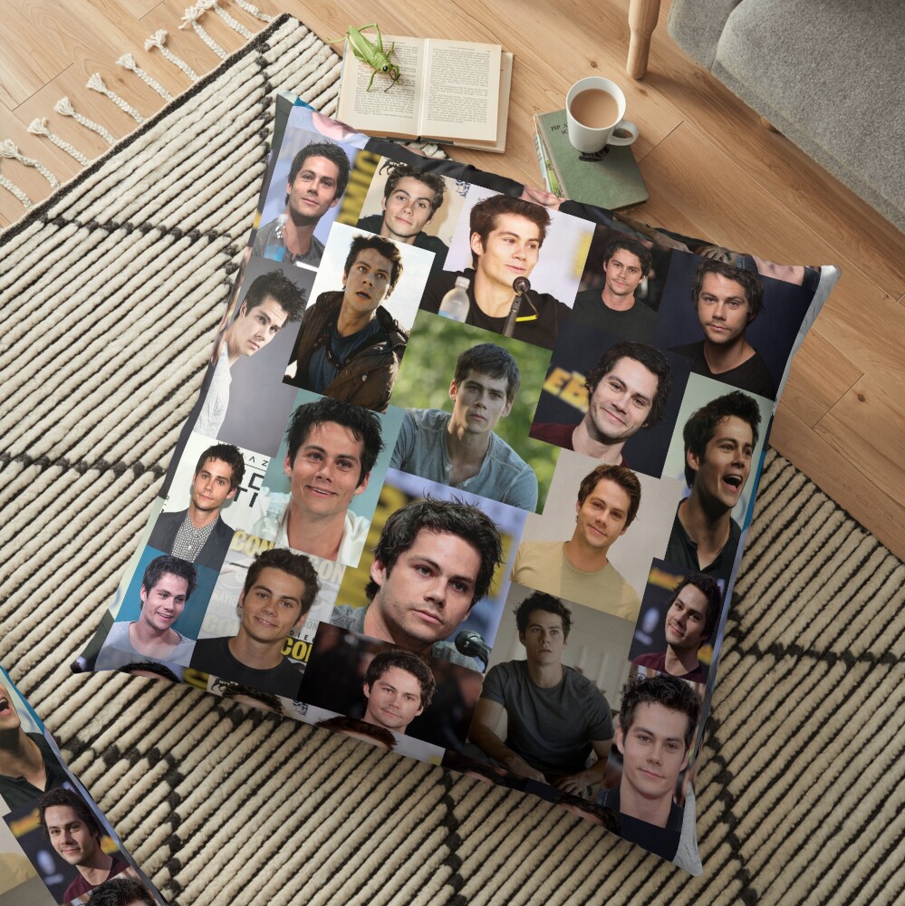 Dylan O’Brien collage Floor Pillow