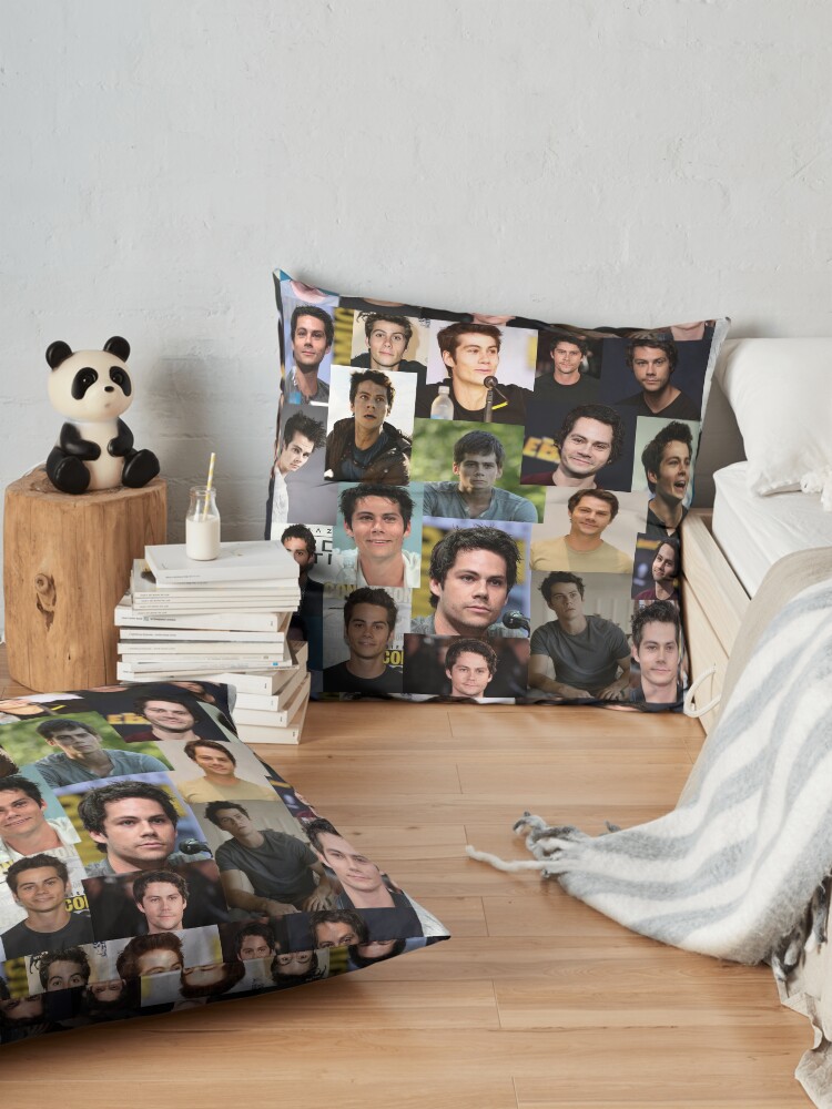 Alternate view of Dylan O’Brien collage Floor Pillow