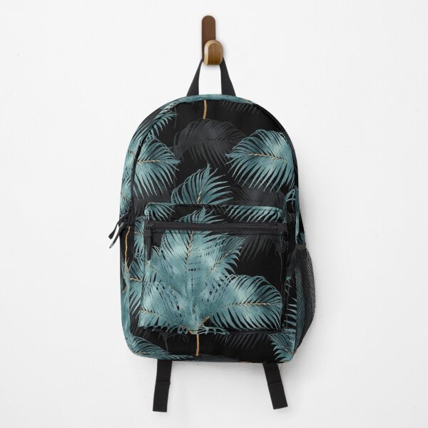 Item preview, Tropical Metallic Blue & Gold Palm Leaves Summer Design designed and sold by NdesignTrend.