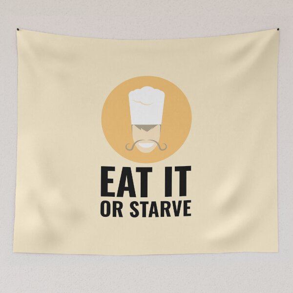 Item preview, Home Cooking Meme Eat it or Starve Dad Chef Black designed and sold by javes93.