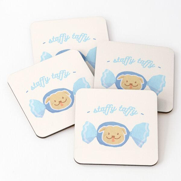 Item preview, Staffy Taffy Staffordshire Bull Terrier Cute Pun designed and sold by yellowpomelo.