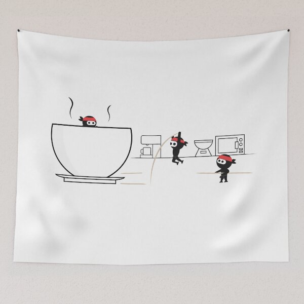Item preview, Cute Ninjas taking a coffee bath designed and sold by Giacob.