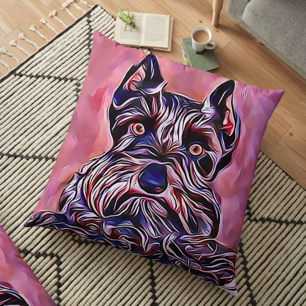 miniature schnauzer pillow