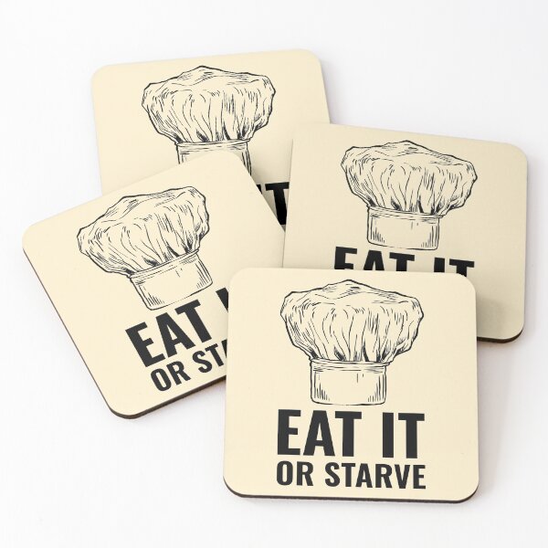 Item preview, Home Cooking Meme Eat it or Starve Chef Hat Black designed and sold by javes93.