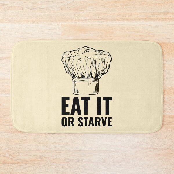 Item preview, Home Cooking Meme Eat it or Starve Chef Hat Black designed and sold by javes93.