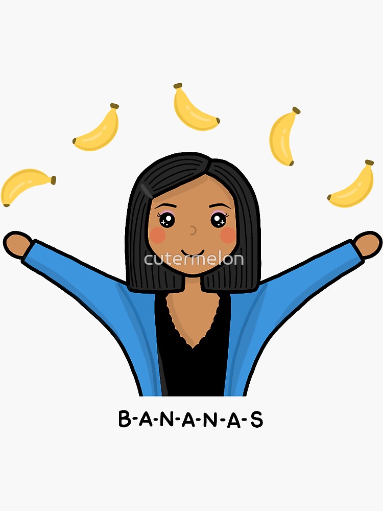 "The Office Kelly Kapoor Bananas" Sticker for Sale by cutermelon