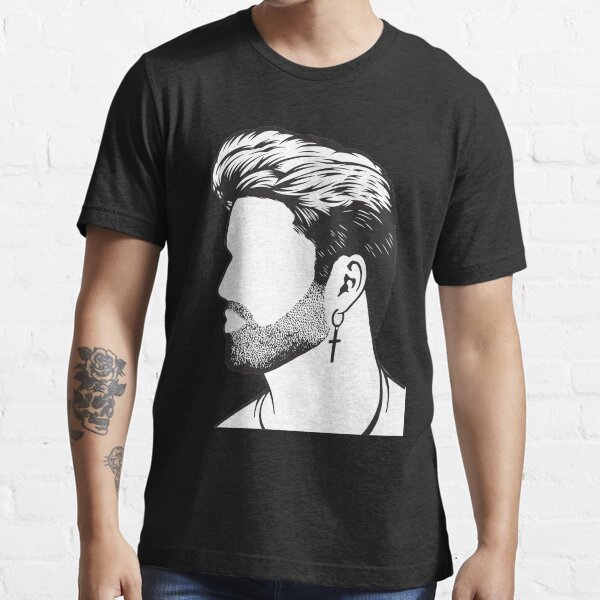 Black face George michael image black gift for fans and lovers Essential T-Shirt