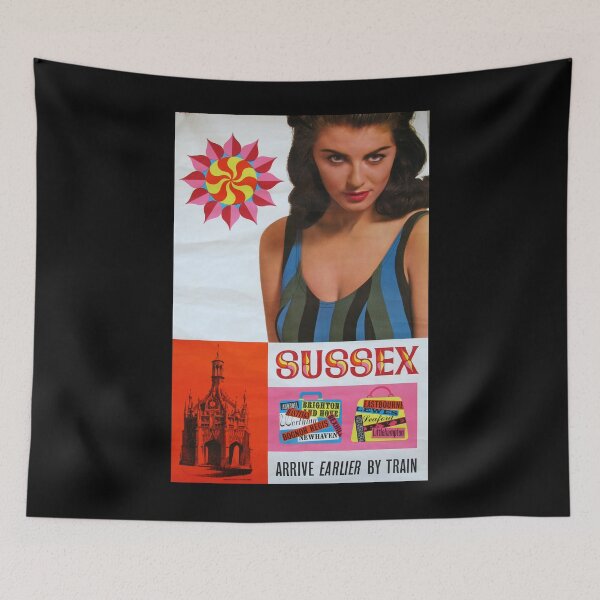Item preview, cartel ferroviario Sussex designed and sold by stickart-marek.