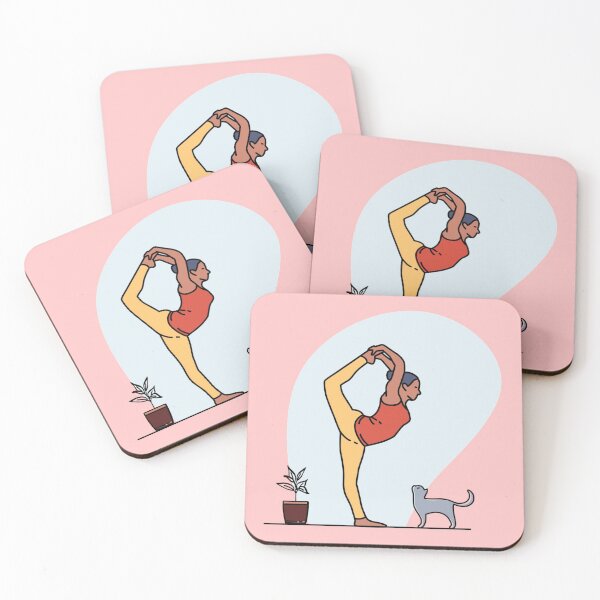 Item preview, YOGA WITH CAT Standing Bow pose designed and sold by Trio's Stuff.