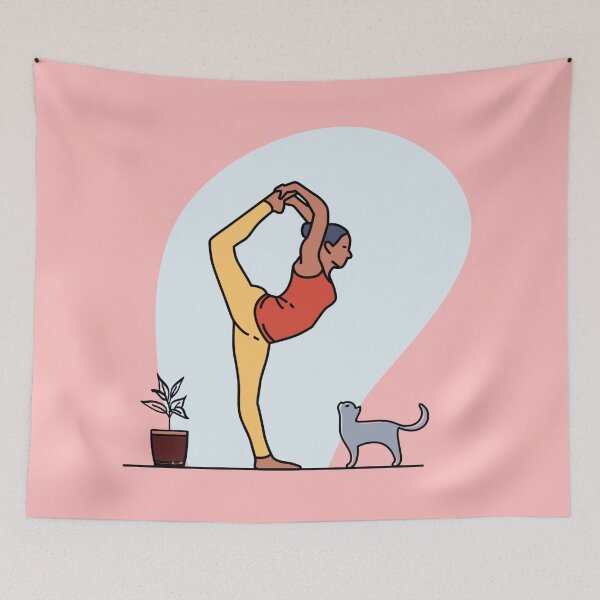 Item preview, YOGA WITH CAT Standing Bow pose designed and sold by Trio's Stuff.