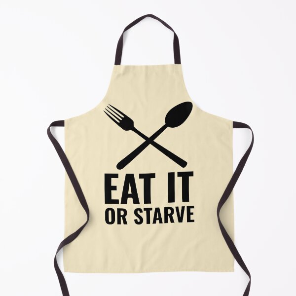 Artikelvorschau, Home Chef Zitat Eat it oder Starve Spoon Fork Cross Black entworfen und verkauft von javes93.