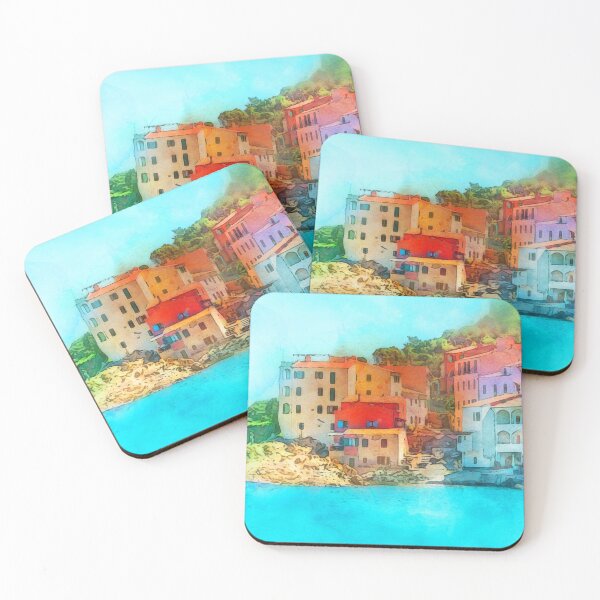Item preview, Elba Island, Tuscany - Watercolor designed and sold by AM FineArtPrints.