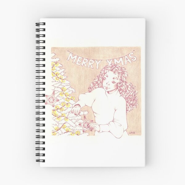 Item preview, Girl decorating christmas tree designed and sold by MathGirlDrawing.