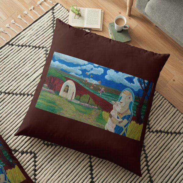 Mother Sheep : Motherhood. Gift of Unconditional Love. Floor Pillow